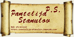 Pantelija Stanulov vizit kartica